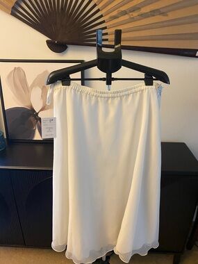 Vintage Evening in Style Rayon Ivory Colored Skirt